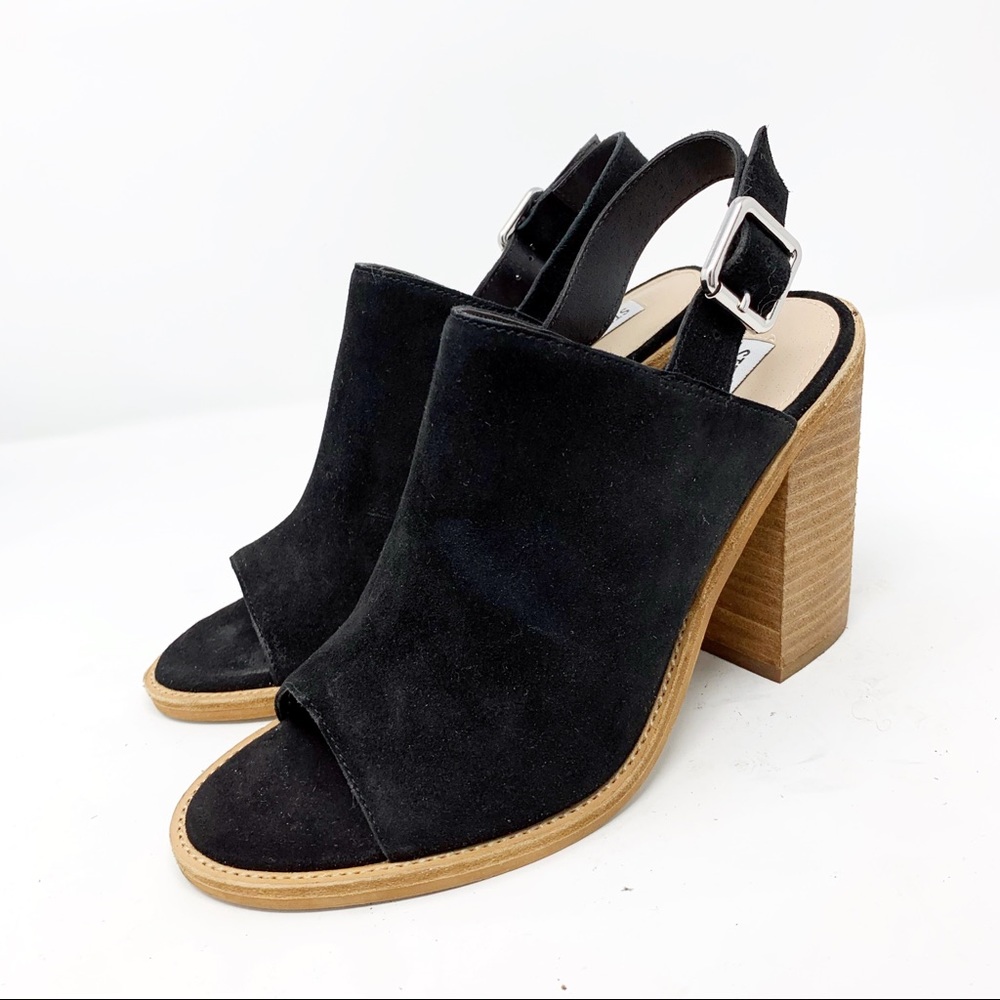 Steve Madden Lanto Block Heel Sandal Black 7.5 NEW